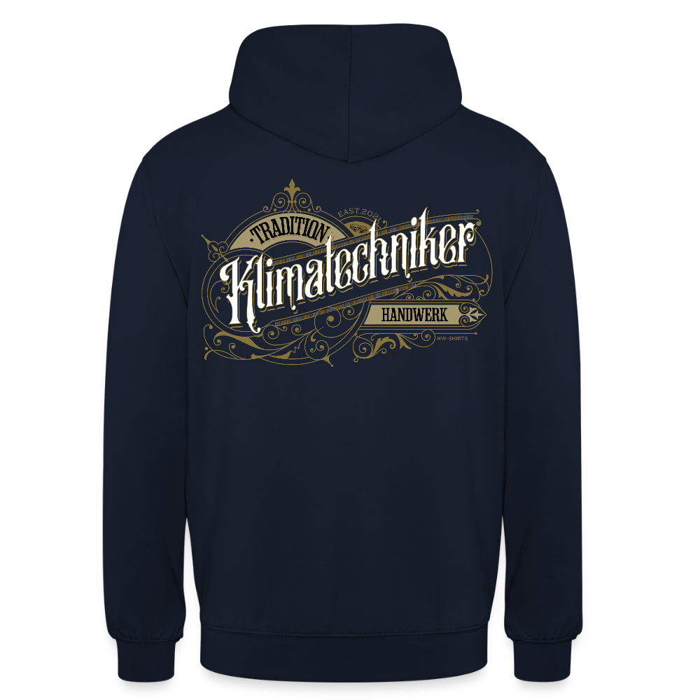 Unisex Hoodie "Klimatechniker" Nostalgie Handwerk Navy Unisex Hoodie