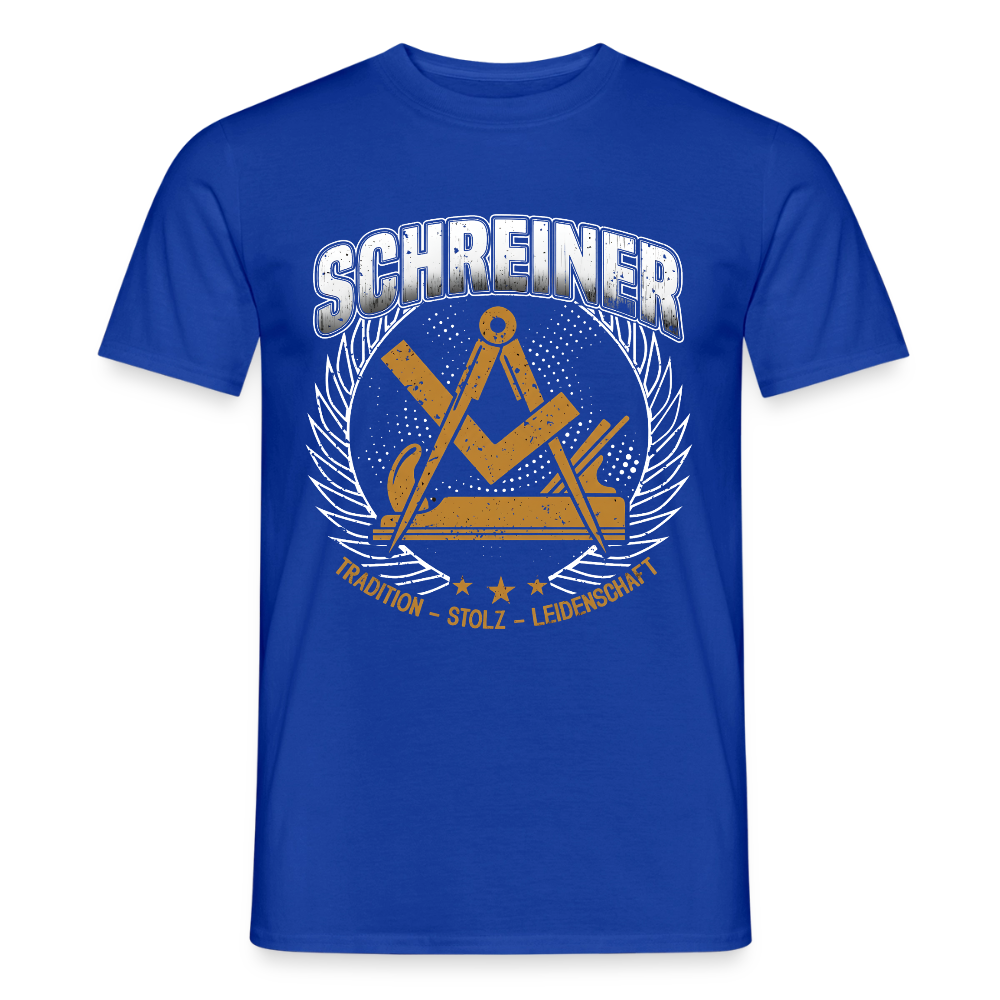Unisex Tradition Schreiner T-Shirt von Spreadconnect, bequemes Männer T-Shirt mit traditionellem Design, weiße Baumwolle, entspannter Schnitt