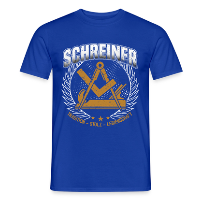 Unisex Tradition Schreiner T-Shirt von Spreadconnect, bequemes Männer T-Shirt mit traditionellem Design, weiße Baumwolle, entspannter Schnitt