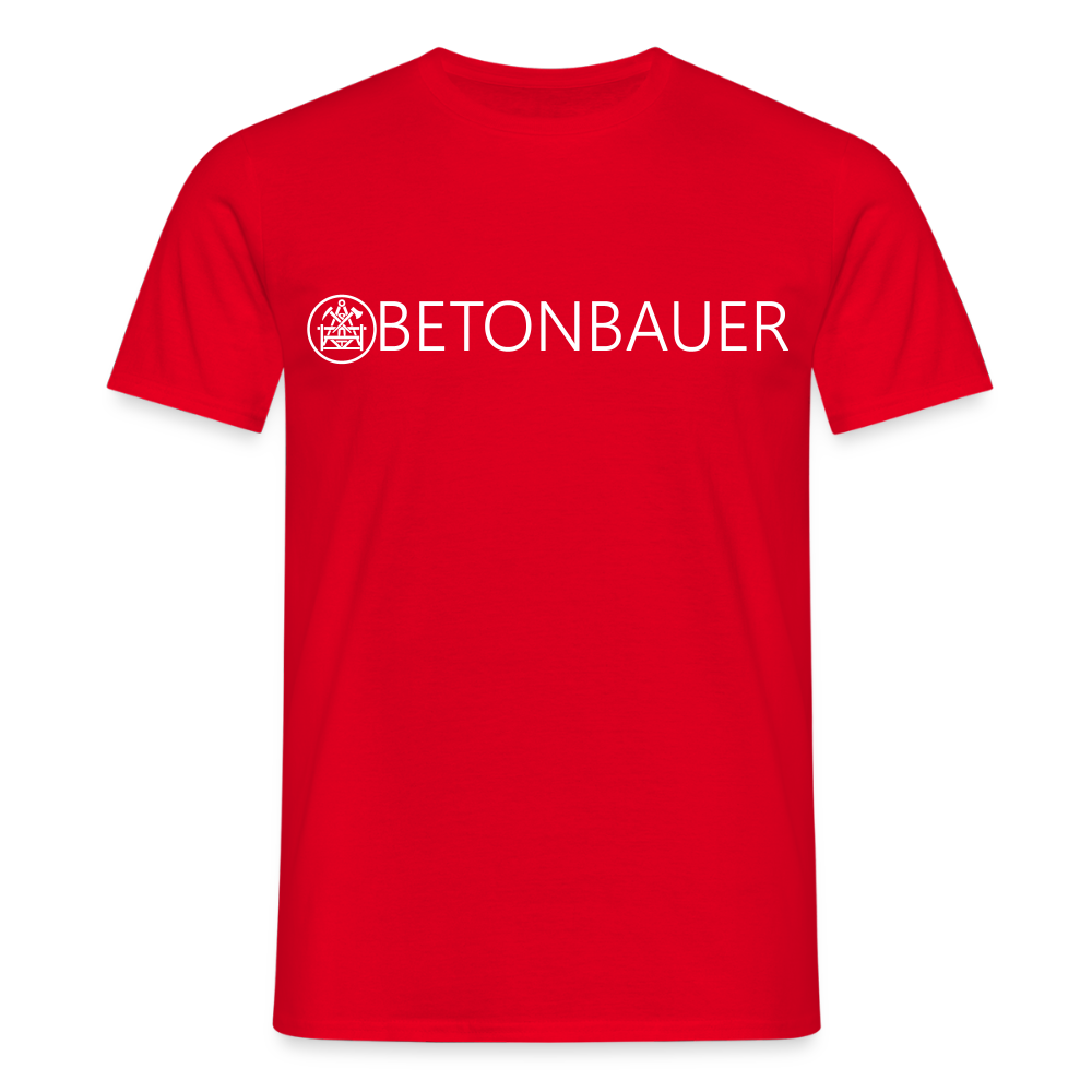 Unisex T-Shirt "Betonbauer" Rot Männer T-Shirt