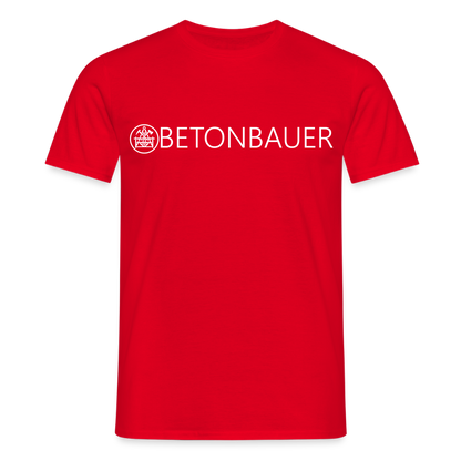 Unisex T-Shirt "Betonbauer" Rot Männer T-Shirt