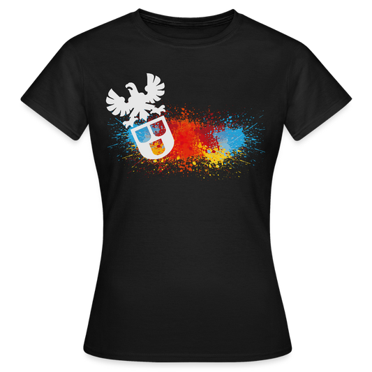 Frauen T-Shirt "Splash-Maler" - Schwarz