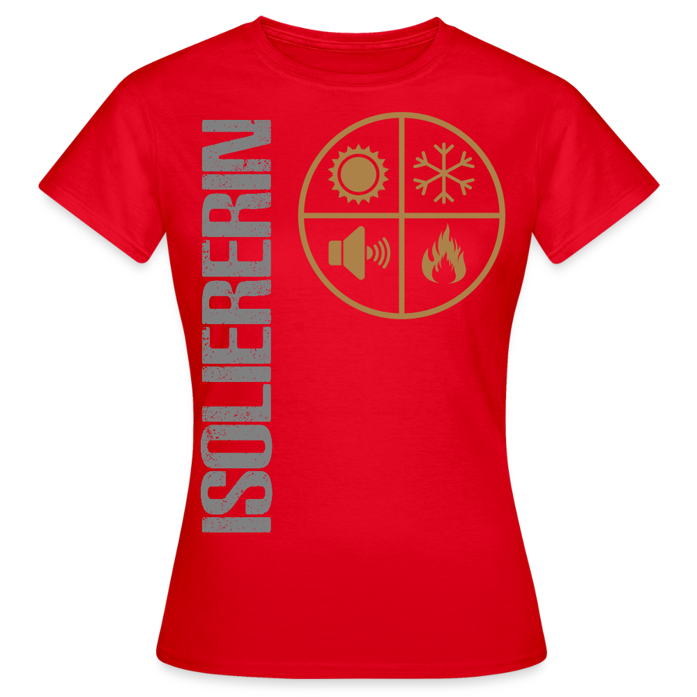 Frauen T-Shirt "Isoliererin" Rot Frauen T-Shirt