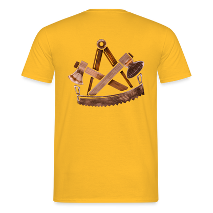 Unisex T-Shirt "Zimmermann" (beidseitig bedruckt) - Gelb