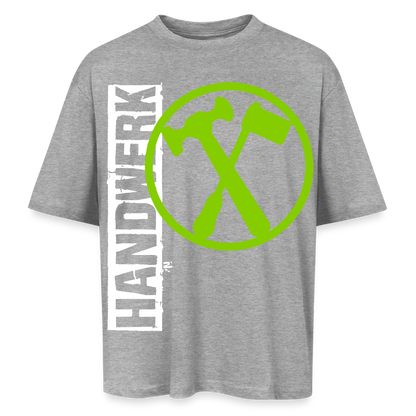 Oversized Unisex T-Shirt "Installateur" Grau meliert Oversized Unisex T-Shirt