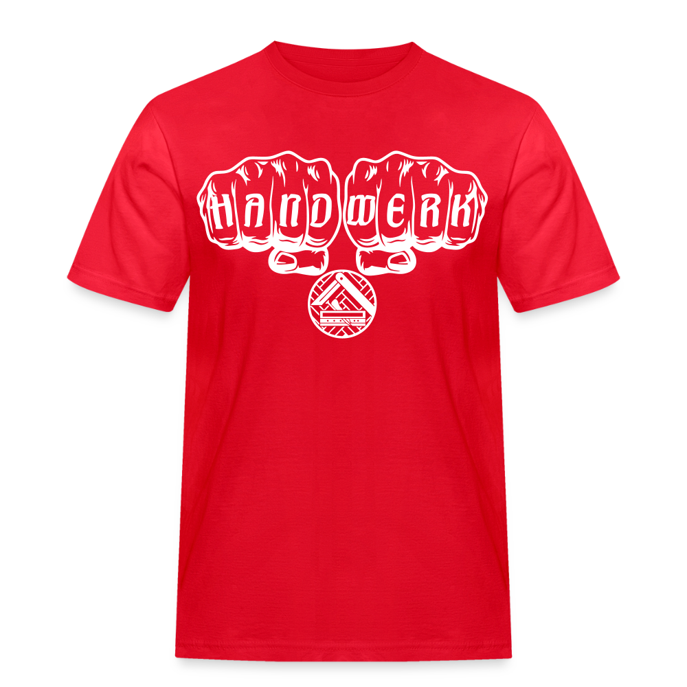 Männer Workwear T-Shirt "Parkettleger" Rot Männer Workwear T-Shirt