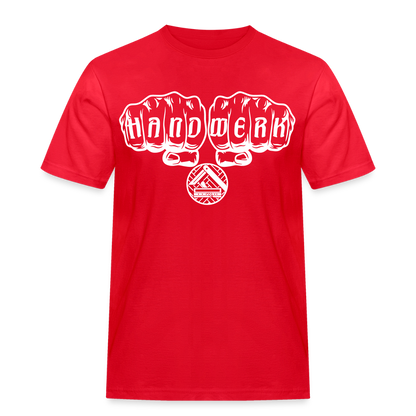 Männer Workwear T-Shirt "Parkettleger" Rot Männer Workwear T-Shirt
