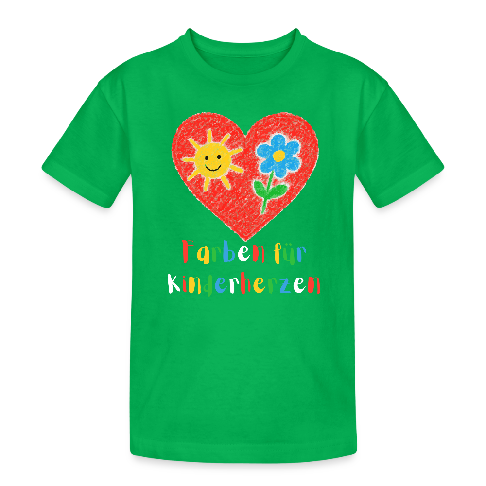 Kinder T-Shirt "Farben für Kinderherzen" Kelly Green Kinder Heavy Cotton T-Shirt