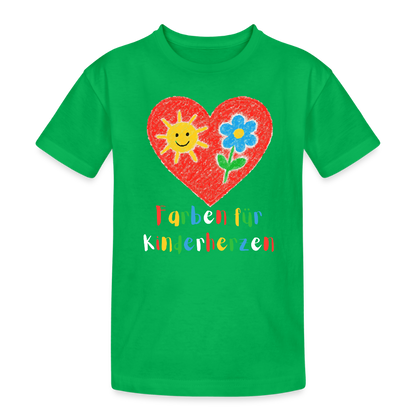 Kinder T-Shirt "Farben für Kinderherzen" Kelly Green Kinder Heavy Cotton T-Shirt