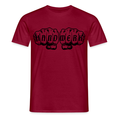 Unisex T-Shirt "Handwerk" Ziegelrot Männer T-Shirt