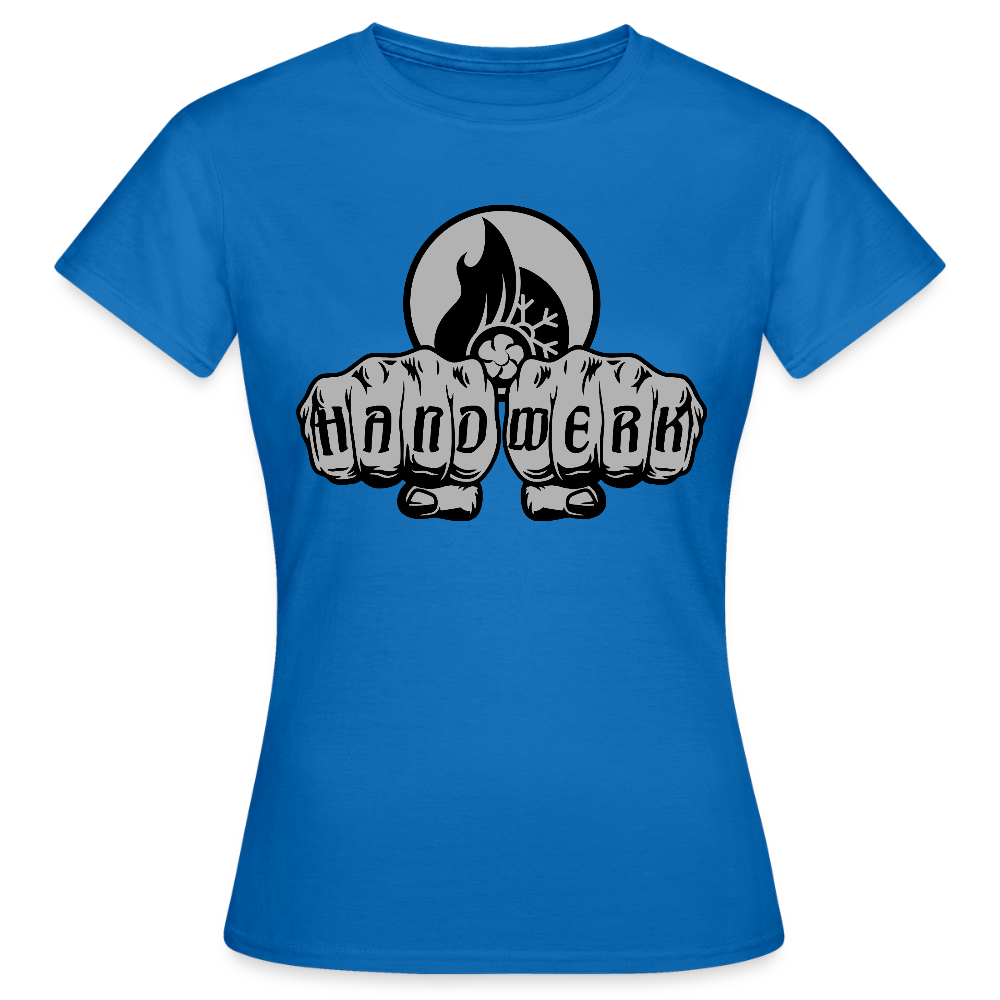 Frauen T-Shirt "Klimatechniker" Royalblau Frauen T-Shirt