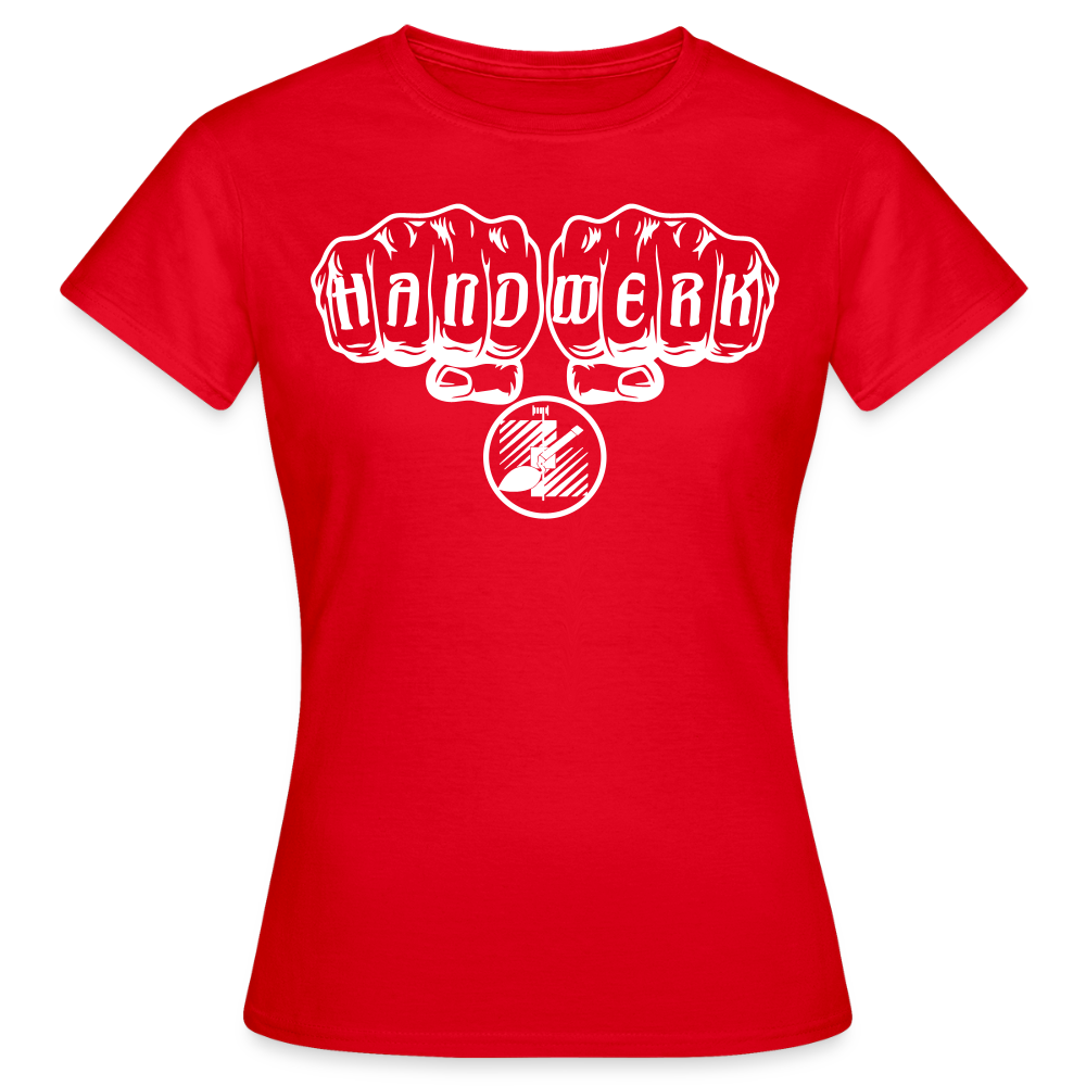 Frauen T-Shirt "Fliesenleger" Rot Frauen T-Shirt