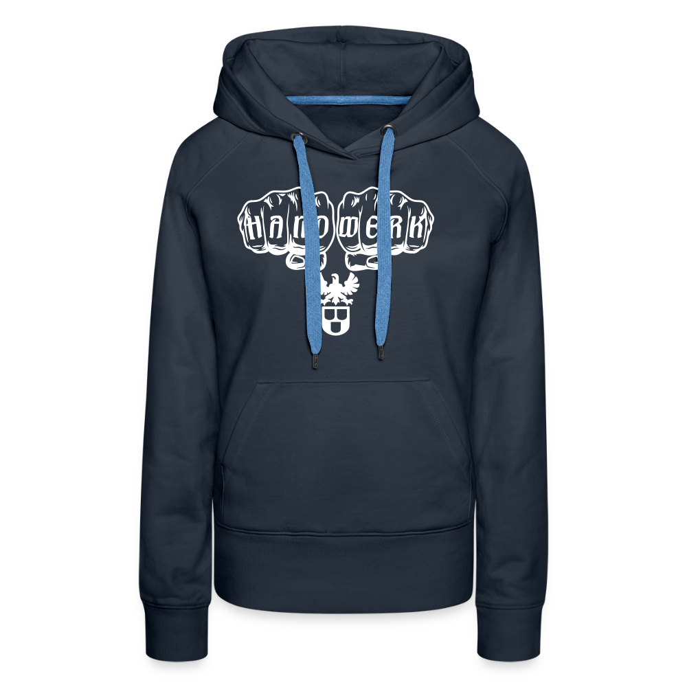 Frauen Premium Hoodie "Maler" Navy Frauen Premium Hoodie