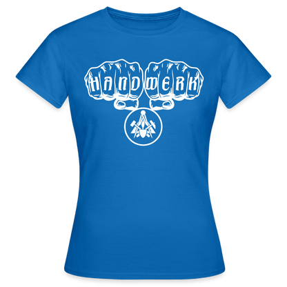 Frauen T-Shirt "Maurer" Royalblau Frauen T-Shirt