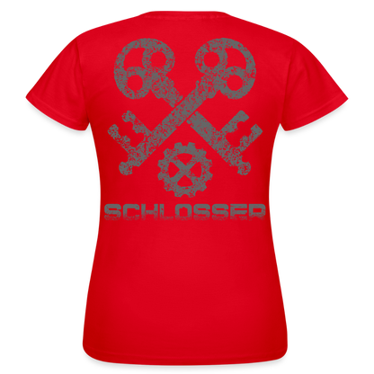 Frauen T-Shirt "Schlosser" Rot Frauen T-Shirt