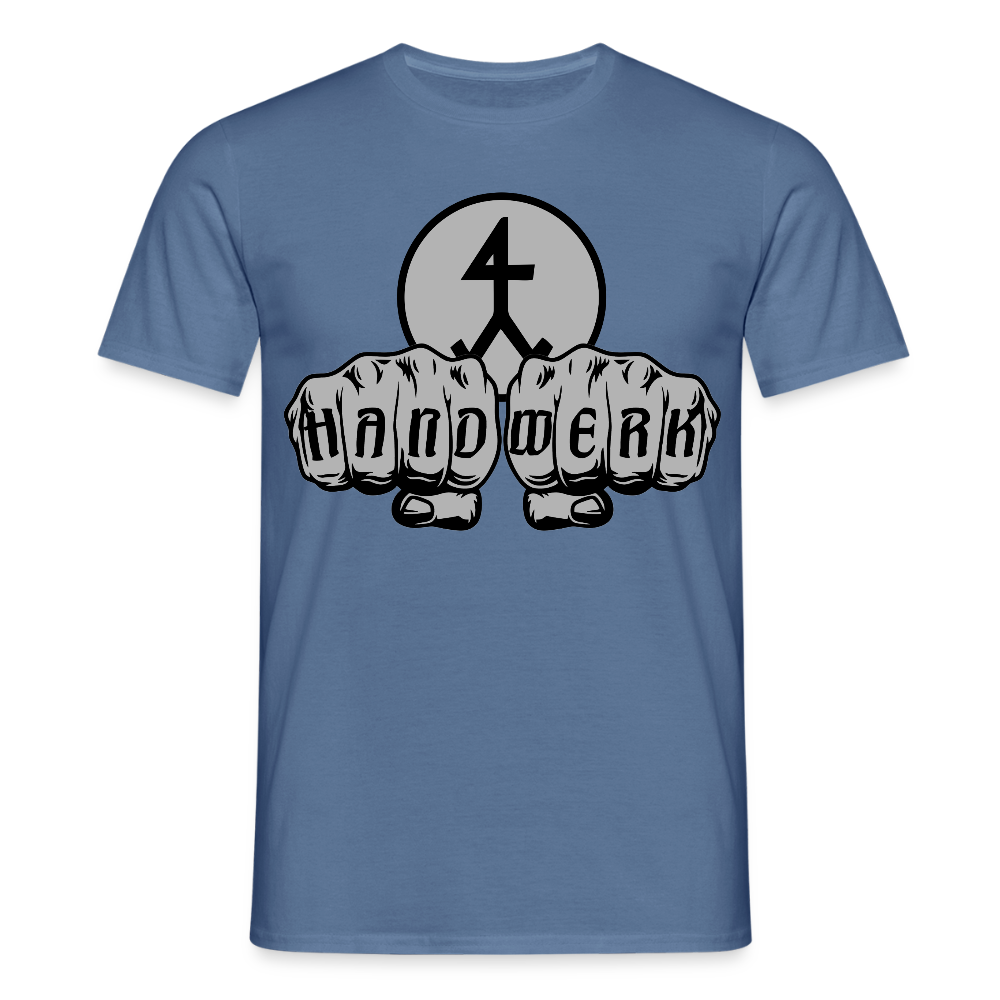 Unisex T-Shirt "Steinmetz" Taubenblau Männer T-Shirt