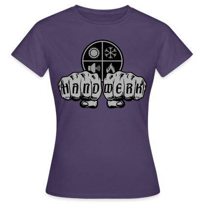 Frauen T-Shirt "Isolierer" Dunkellila Frauen T-Shirt