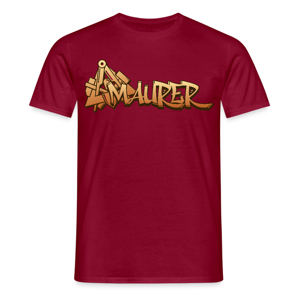 Unisex T-Shirt "Maurer" Ziegelrot Männer T-Shirt