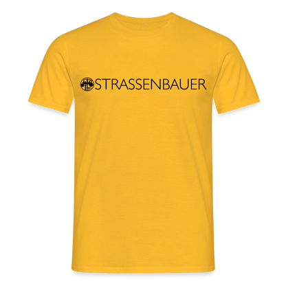 Unisex T-Shirt "Strassenbauer" Gelb Männer T-Shirt