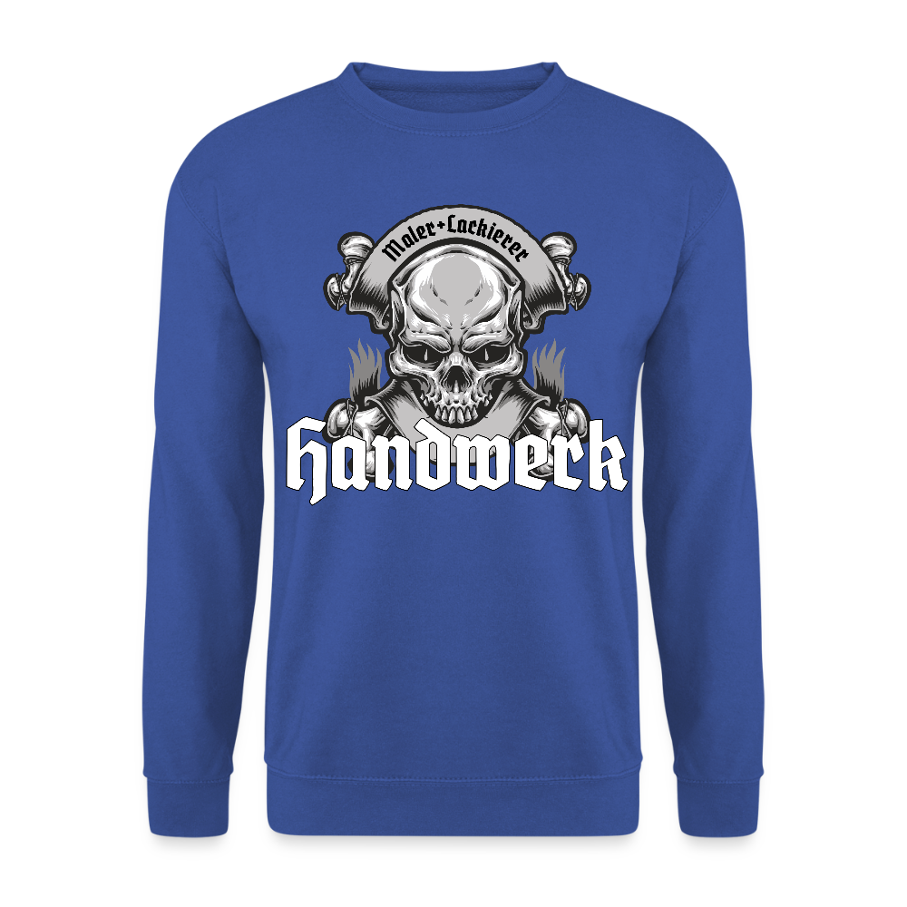 Unisex Pullover "Skull-Maler/Lackierer" Royalblau Unisex Pullover