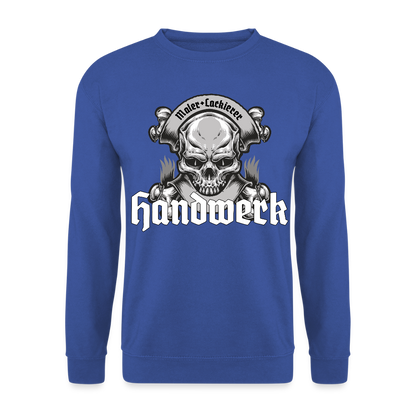 Unisex Pullover "Skull-Maler/Lackierer" Royalblau Unisex Pullover