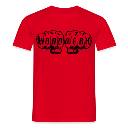 Unisex T-Shirt "Handwerk" Rot Männer T-Shirt