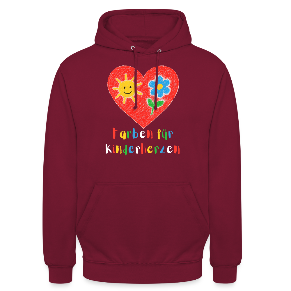 Unisex Hoodie "Kinderherzen" Bordeaux Unisex Hoodie