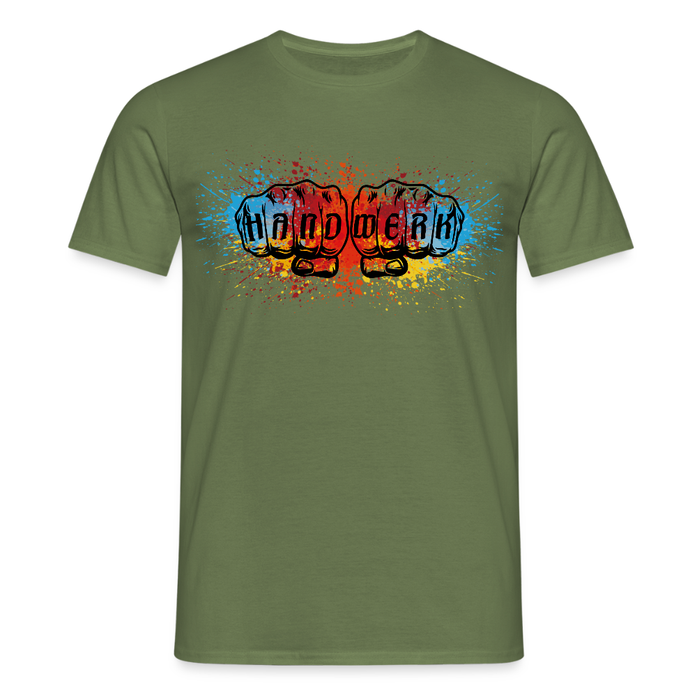 Unisex T-Shirt "Splash-Color" Militärgrün Männer T-Shirt