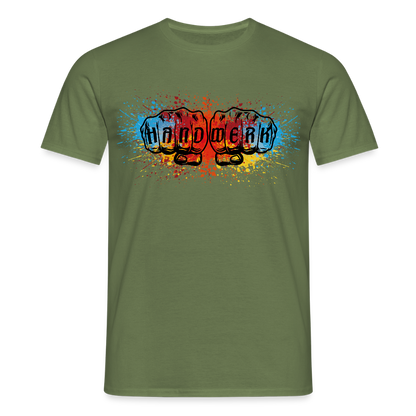 Unisex T-Shirt "Splash-Color" Militärgrün Männer T-Shirt