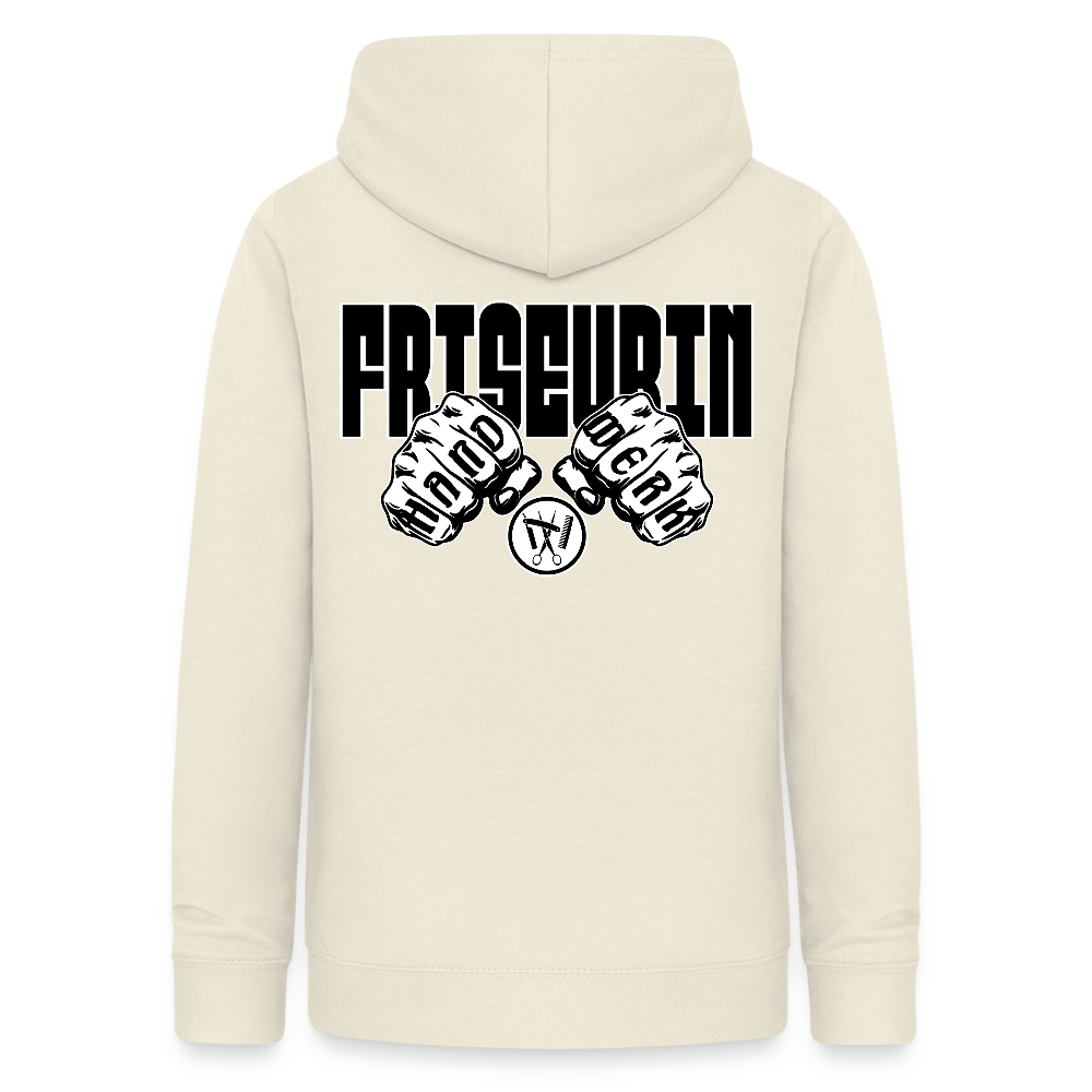 Frauen Hoodie "Friseurin" (beidseitig beruckt) Vanille-Milchshake Frauen Hoodie