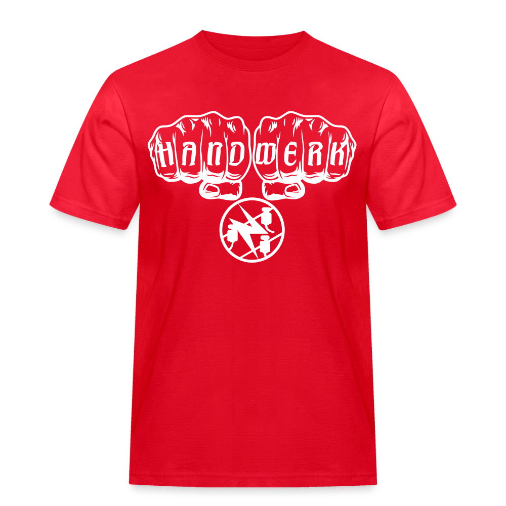 Männer Workwear T-Shirt "Elektriker" Rot Männer Workwear T-Shirt