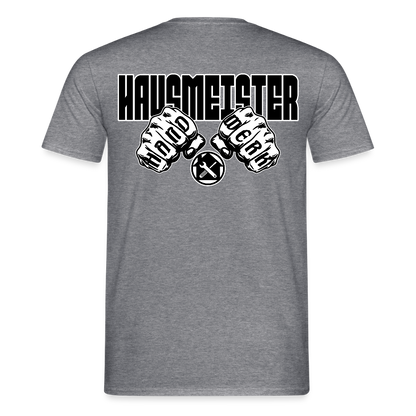 Unisex T-Shirt "Hausmeister" Graphit meliert Männer T-Shirt