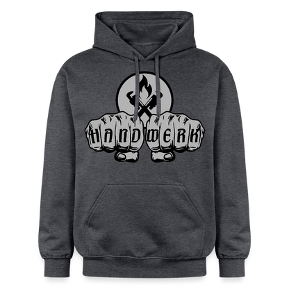 Gildan Unisex Softstyle® "Heizungsbauer" Dunkelgrau meliert Gildan Unisex Softstyle® Midweight Hoodie