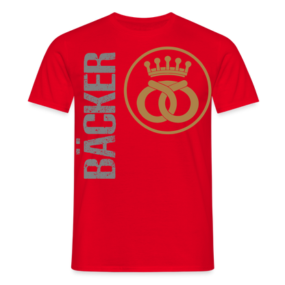 Unisex T-Shirt "Bäcker" Rot Männer T-Shirt