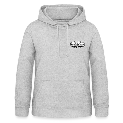 Frauen Hoodie "Metallbauerin" (beidseitig beruckt) - Hellgrau meliert