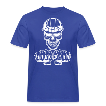 Männer Workwear T-Shirt "Skull-Helm-Handwerk" Royalblau Männer Workwear T-Shirt