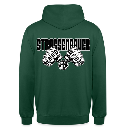Unisex Hoodie "Strassenbauer" (beidseitig bedruckt) Flaschengrün Unisex Hoodie