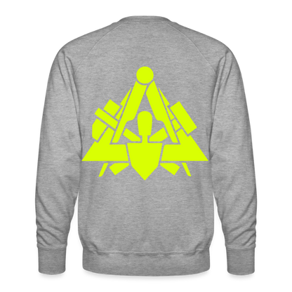 Unisex Premium Pullover "Maurer" neongelb Männer Premium Pullover