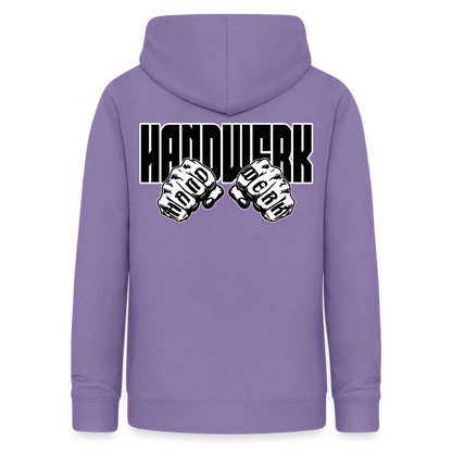 Frauen Hoodie "Handwerk" (beidseitig beruckt) Lavendel Frauen Hoodie