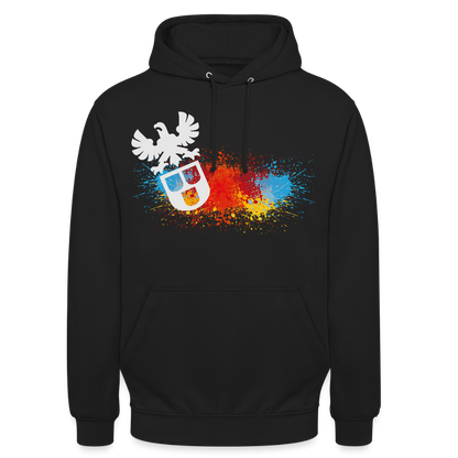 Unisex Hoodie "Maler-Splash" Schwarz Unisex Hoodie