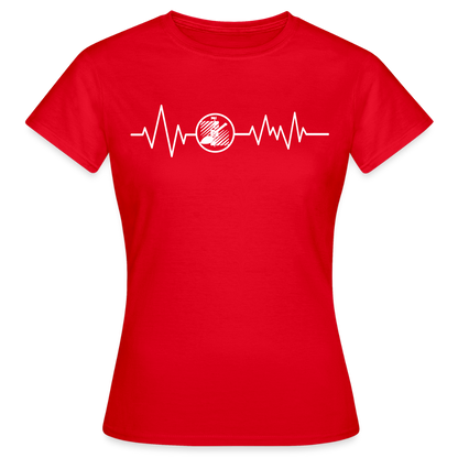 Frauen T-Shirt "Fliesenleger" Rot Frauen T-Shirt