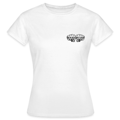 Frauen T-Shirt "Metallbauerin" (beidseitig bedruckt) - Weiß