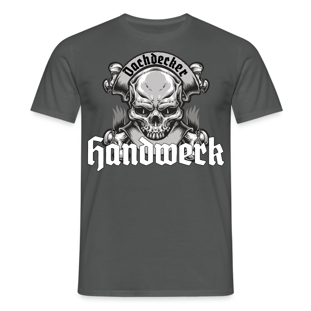 Unisex T-Shirt "Skull-Dachdecker" Anthrazit Männer T-Shirt