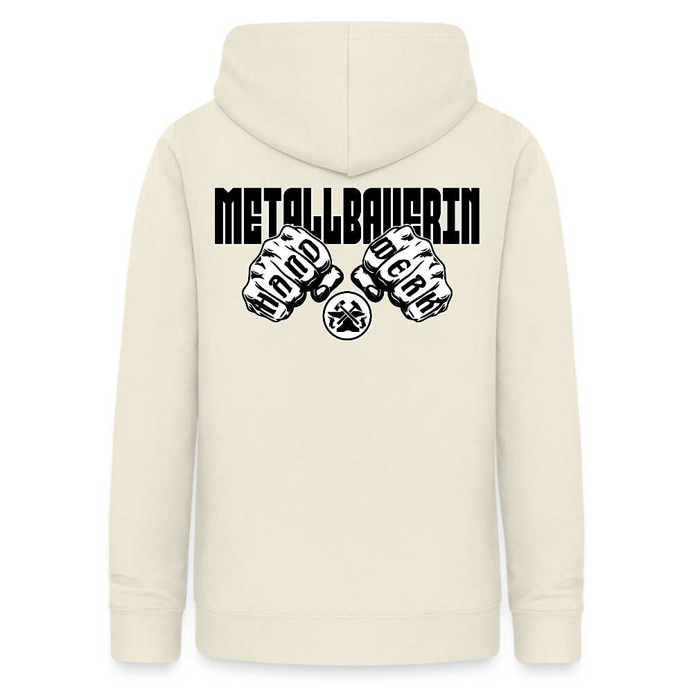 Frauen Hoodie "Metallbauerin" (beidseitig beruckt) Vanille-Milchshake Frauen Hoodie