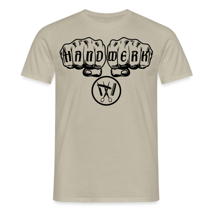 Unisex T-Shirt "Friseur" Sandbeige Männer T-Shirt