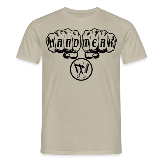 Unisex T-Shirt "Friseur" Sandbeige Männer T-Shirt