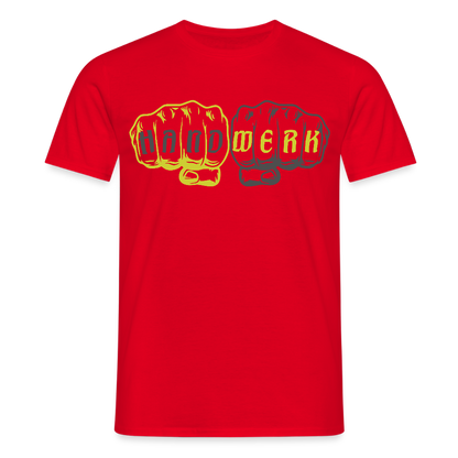 Unisex T-Shirt "Handwerk" Rot Männer T-Shirt