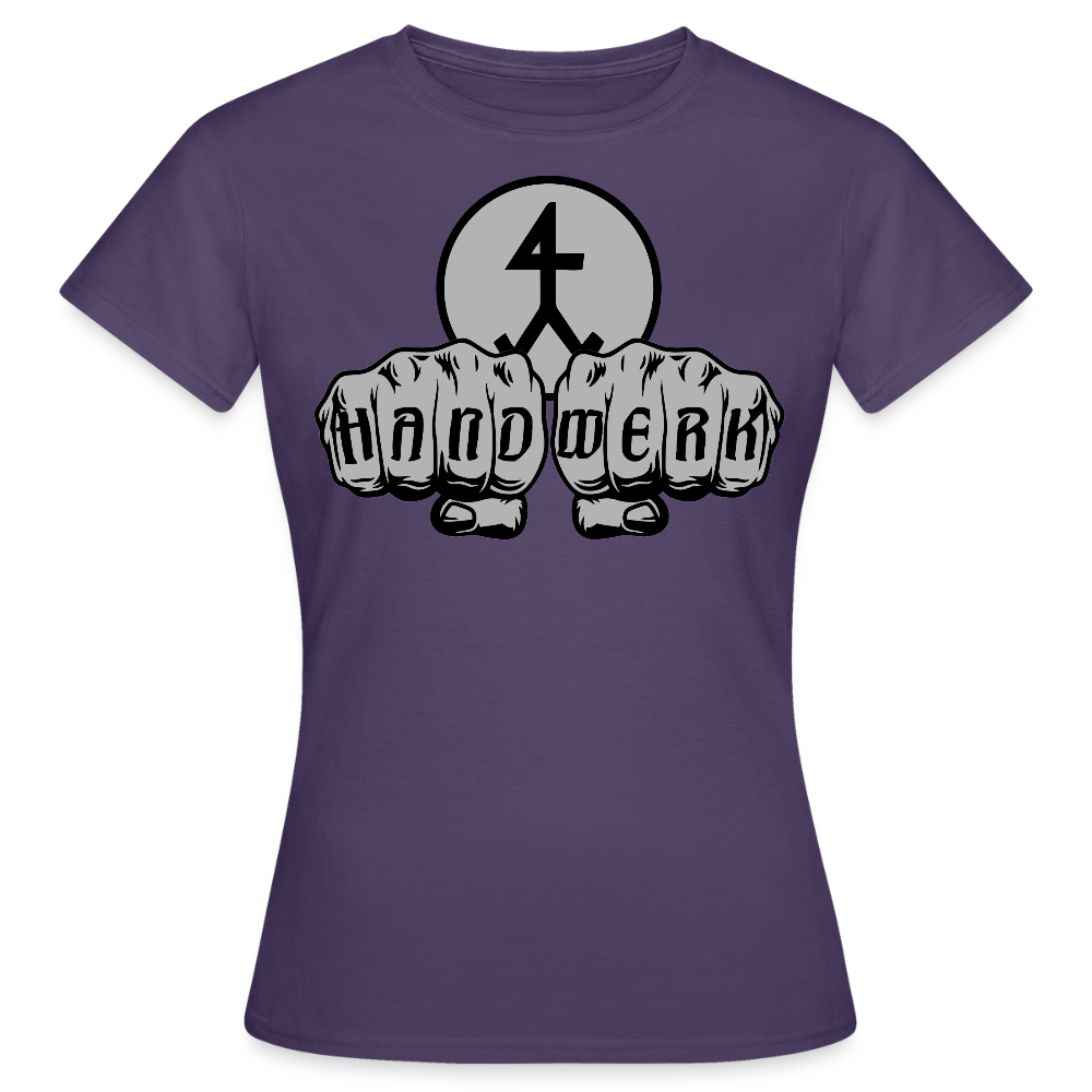 Frauen T-Shirt "Steinmetz" Dunkellila Frauen T-Shirt