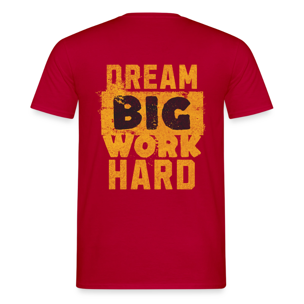 Unisex Spreadconnect T-Shirt "Work Hard" in grau, mit motivierendem Druck, bequemes Männer T-Shirt aus Baumwolle
