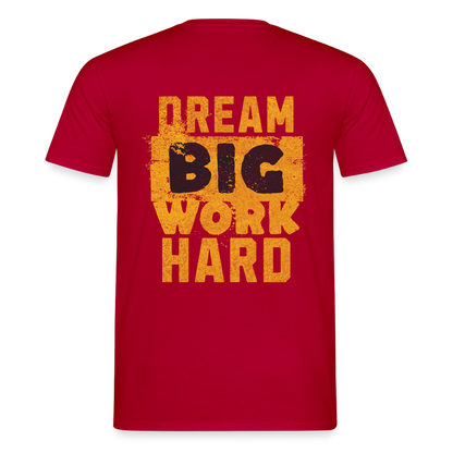 Unisex Spreadconnect T-Shirt "Work Hard" in grau, mit motivierendem Druck, bequemes Männer T-Shirt aus Baumwolle